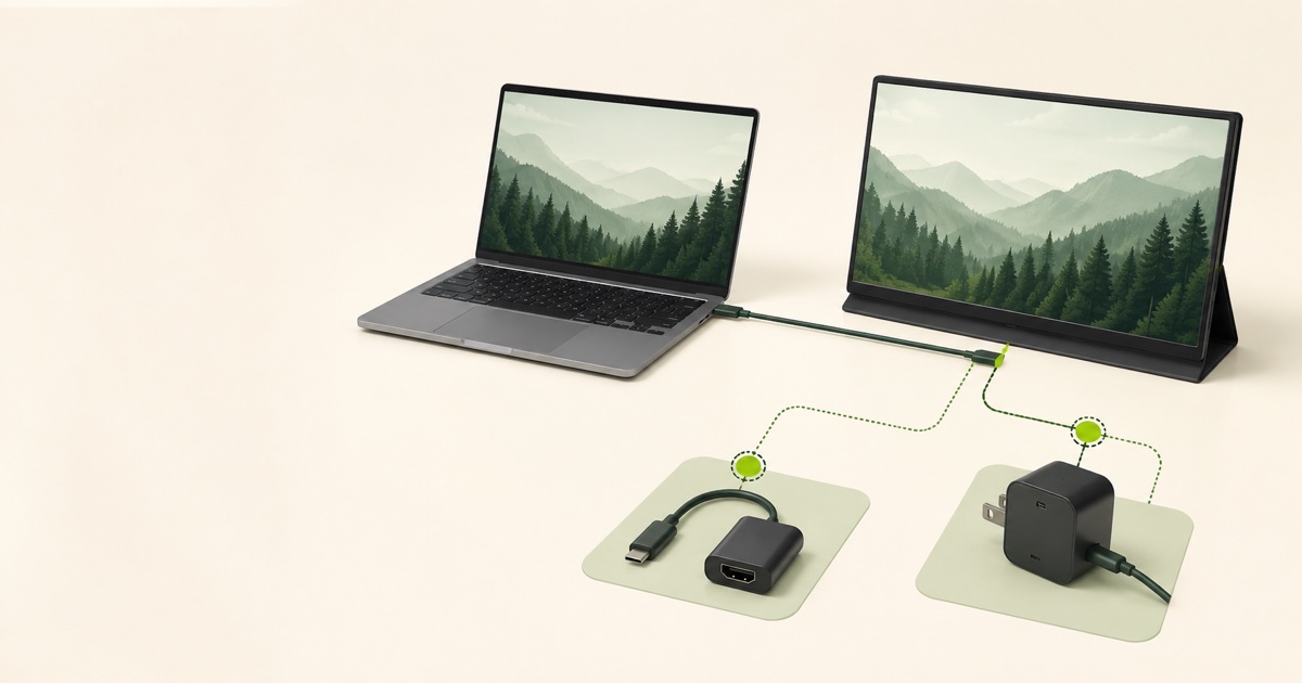 Portable-monitor connection checker preview