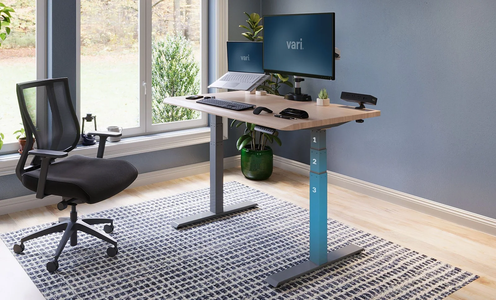 FEZIBO Standing Desk — 48 × 24 in, Maple manufacturer product image