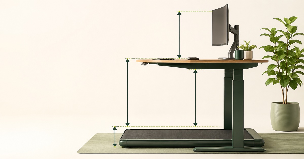 Walking-pad desk height and clearance calculator preview